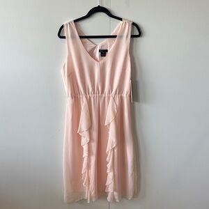 Chic Blush Sleeveless Midi Dress